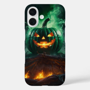 Flaming Jack-o’-Lantern iPhone 16 Case