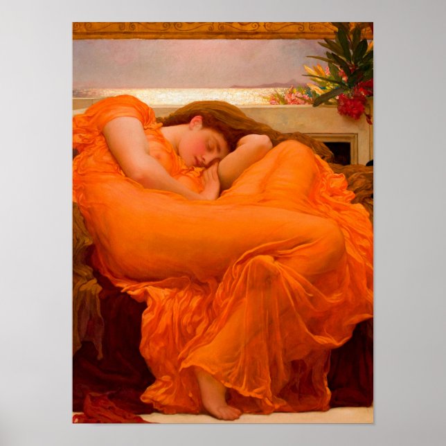 Flaming June, 1895 by Lord Frederic Leighton Poster (Front)