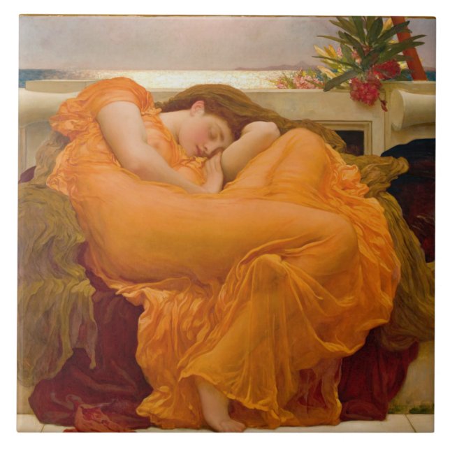 Flaming June 1895 Ceramic Tile (Front)