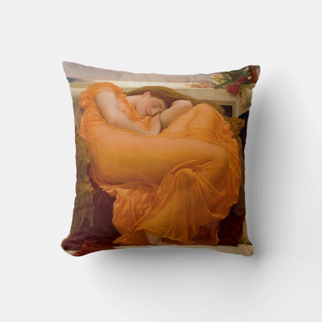 Flaming June (by Frederic Leighton) Cushion (Front)