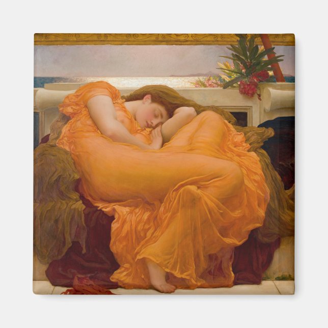 Flaming June (by Frederic Leighton) Magnet (Front)