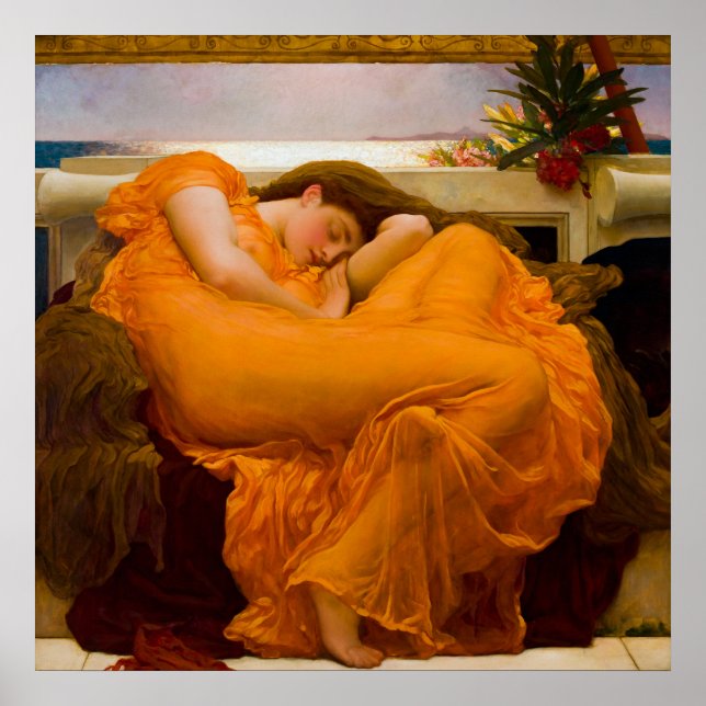 Flaming June by Frederic Lord Leighton Poster (Front)