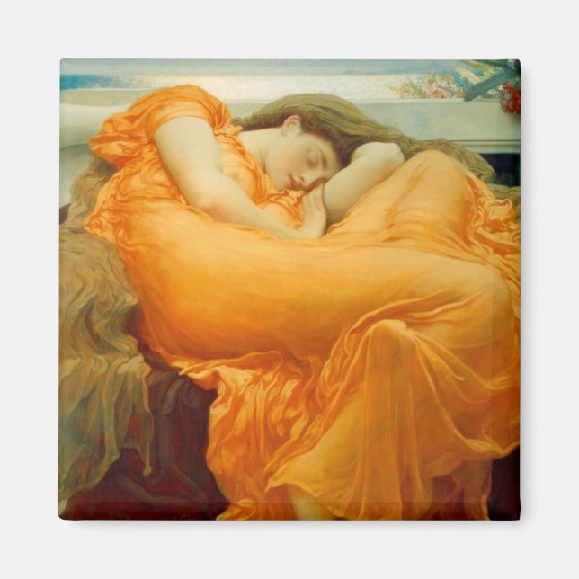 Flaming June by Frederick Leighton Magnet (Front)