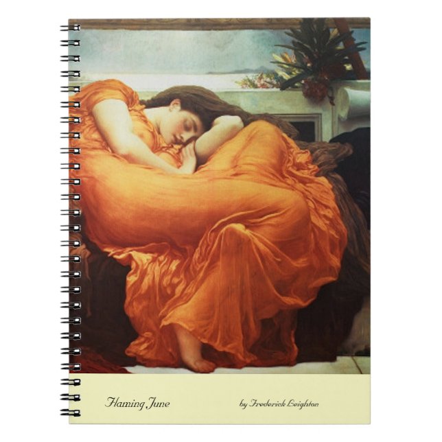 Flaming June by Frederick Leighton Notebook (Front)