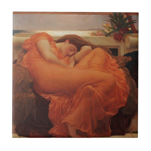 Flaming June by Lord Frederic Leighton Ceramic Tile (Front)