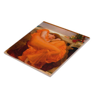 Flaming June by Lord Frederic Leighton Ceramic Tile