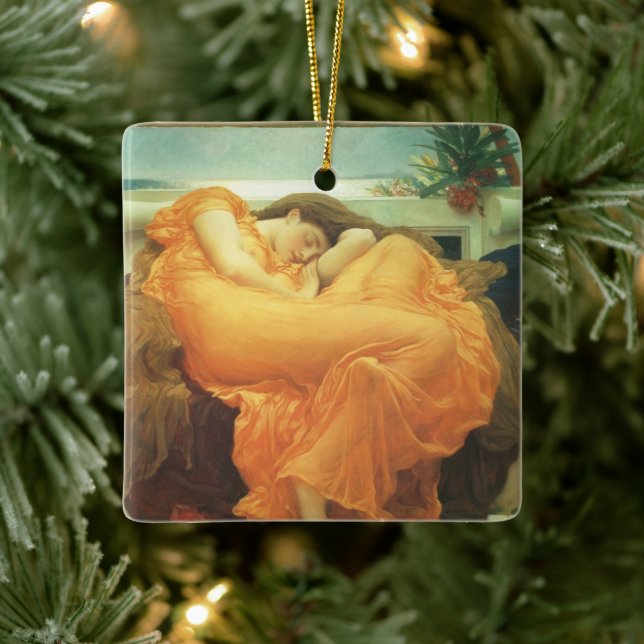 Flaming June by Lord Frederic Leighton Ceramic Tree Decoration (Tree)
