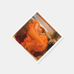 Flaming June by Lord Frederic Leighton Napkin