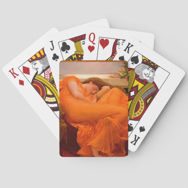 Flaming June by Lord Frederic Leighton Playing Cards (Back)