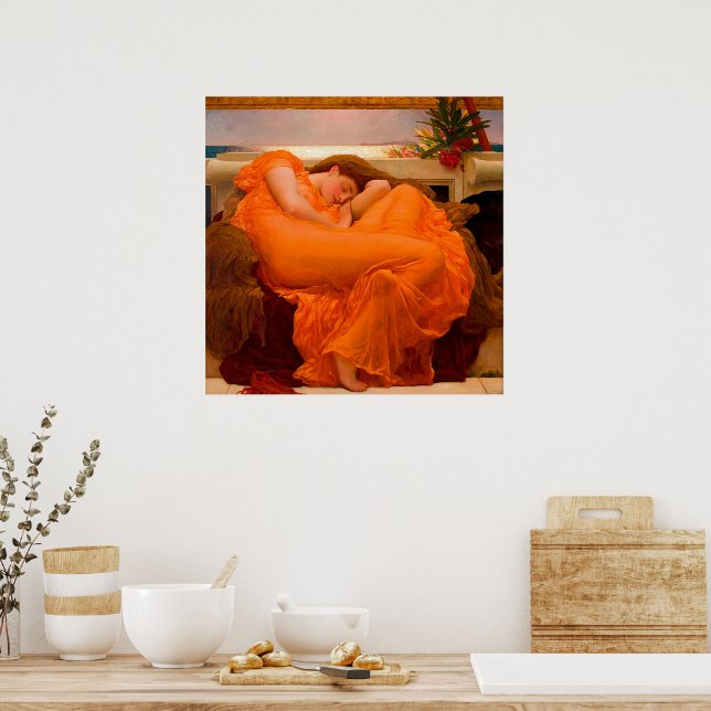 Flaming June by Lord Frederic Leighton Poster (Kitchen)