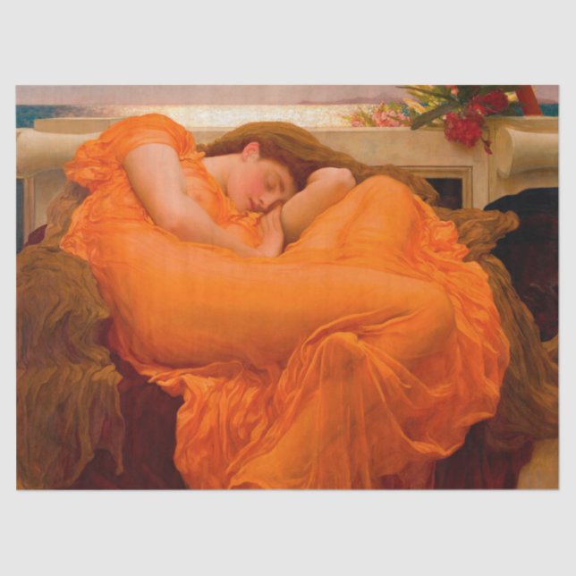 Flaming June by Lord Frederic Leighton Tissue Paper (Front)