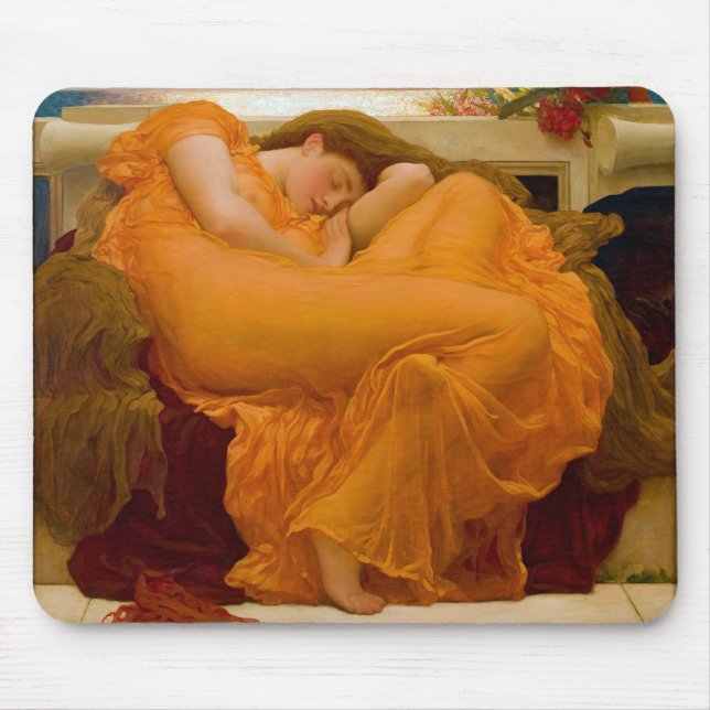 Flaming June by Sir Frederic Leighton Mouse Pad (Front)