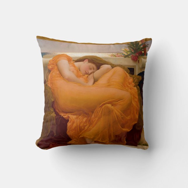 Flaming June - Frederic Lord Leighton Cushion (Front)
