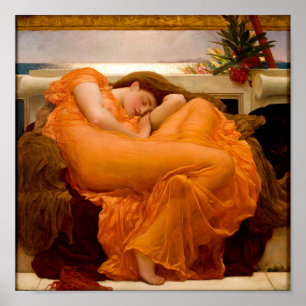 Flaming June Painting By Frederic Leighton Poster