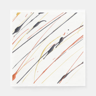 Flaming Leather Paint Splatter Paper Napkins