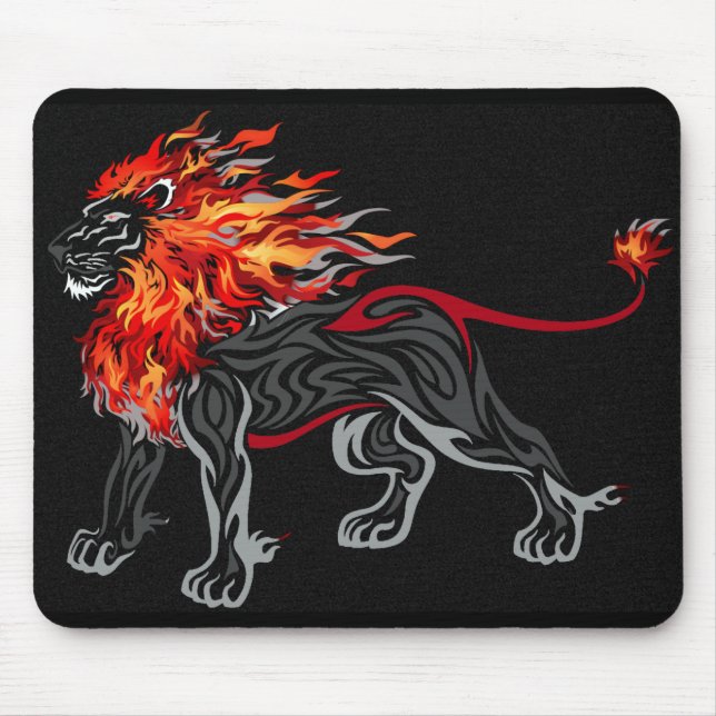 Flaming Lion Mouse Mat (Front)