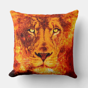 Flaming Lion of Judah Cushion