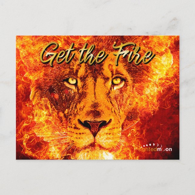Flaming Lion of Judah Postcard (Front)
