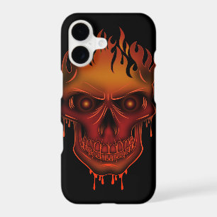 Flaming Melting Skull Gothic Dark Fantasy Phone