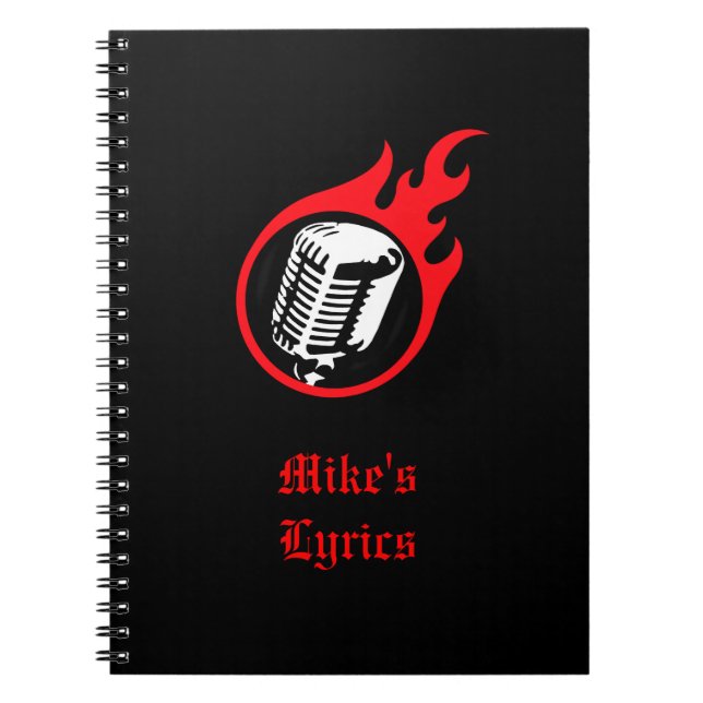 Flaming Mic Notebook (Front)