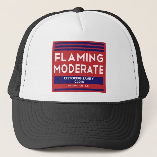 Flaming Moderate Trucker Hat (Front)