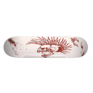 Flaming Mohawk Skateboard