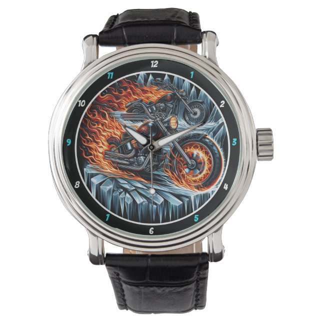 Flaming Motorcycles, Ice Shard Watch. Watch (Front)