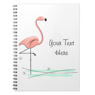 Flaming Ocean Side Text notebook
