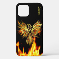 Flaming Phoenix on Black Case-Mate