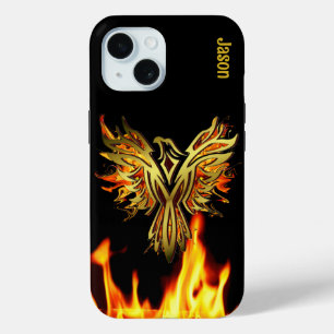 Flaming Phoenix on Black Case-Mate iPhone 15 Case