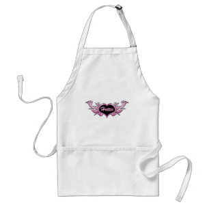 Flaming Pink Hottie Heart Standard Apron