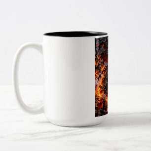 Flaming Pumpkin Biker – Halloween Hell Ride T-Shir Two-Tone Coffee Mug