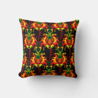 Flaming Pumpkin Head Box Interlocking Pattern