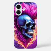 Flaming Punk Skull iPhone / iPad case