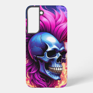 Flaming Punk Skull Phone Case
