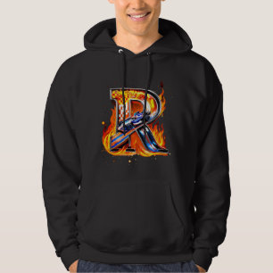 "Flaming 'R' Biker Hoodie