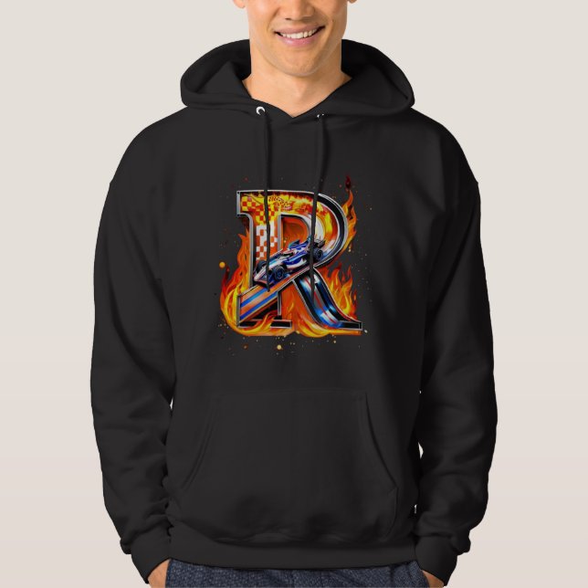 "Flaming 'R' Biker Hoodie (Front)