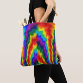 Flaming Rainbow Tote Bag (Close Up)