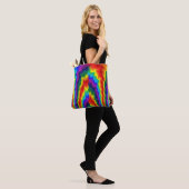 Flaming Rainbow Tote Bag (On Model)