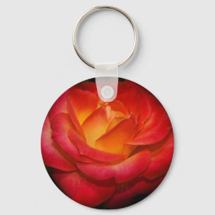 Flaming Rose Keychain