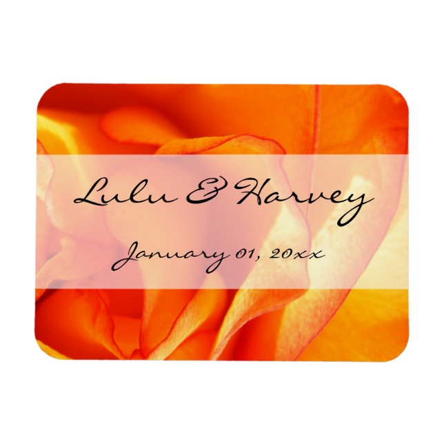 Flaming Rose Magnet (Horizontal)