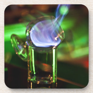 Flaming Sambuca Cork Coaster