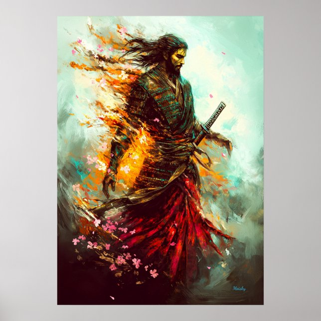 Flaming Samurai – The Eternal Warrior Poster (Front)