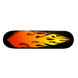 Flaming Skateboard