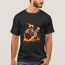 Flaming Skeleton Guitarist - Rock On Fire!