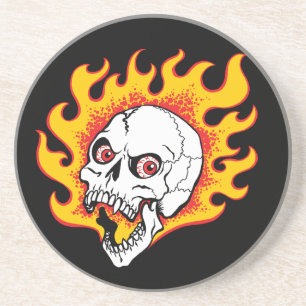Flaming Skull Coaster