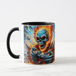 Flaming Skull Gamer Mug