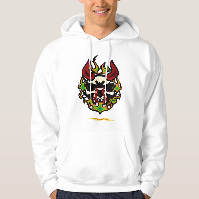 Flaming Skull Hoodie (Front)