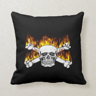 Flaming Skull Pillows