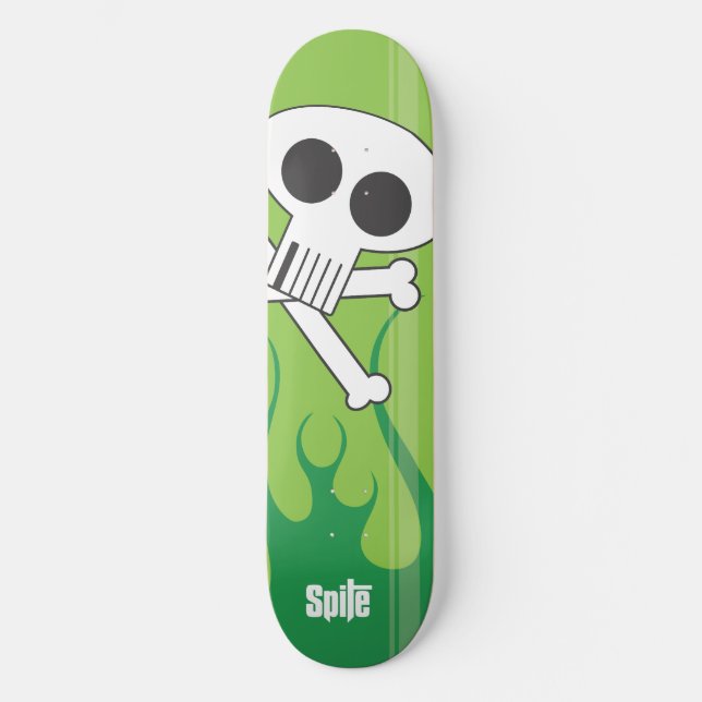 Flaming  Skull Skateboard (Front)